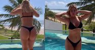 Youtuber compartilhou dia ensolarado em piscina privativa e exibiu bumbum em biquíni cavado - Foto: Reprodução / Instagram @viihtube