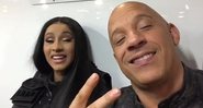 Cardi B e Vin Diesel estão no elenco de Velozes e Furiosos 9 - Foto: Reprodução / Instagram @vindiesel