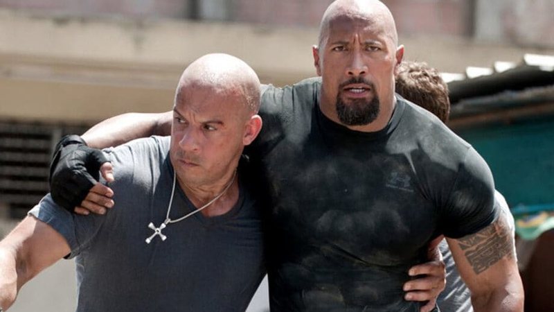 Vin e The Rock se desentenderam durante filmagens do oitavo filme - Foto / Reprodução