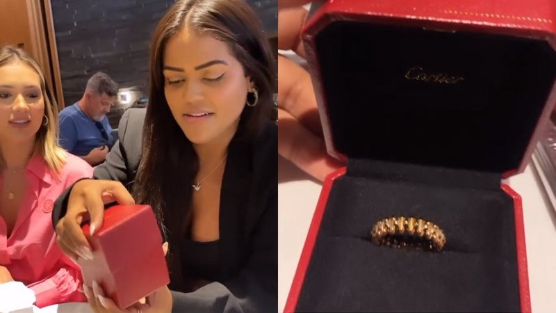 Virginia Fonseca deu anel de ouro cravejado em diamantes para a amiga - Foto: Reprodução / Instagram