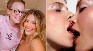 Vitória Strada e Marcella Rica festejaram o mês do Orgulho LGBTQIA+ com foto de beijo - Foto: Reprodução/ Instagram@vitoriastrada_ e Bruna Castanheira