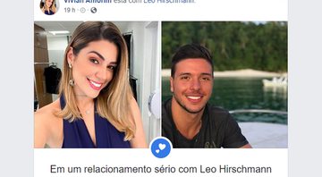 Vivian Amorim assumiu namoro com Leo Hirschmann - Foto: Reprodução/ Facebook