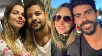 Viviane Araújo com o namorado, Guilherme Militão, e Radmés Martins com a mulher Caroline Furlan - Foto: Reprodução/ Instagram
