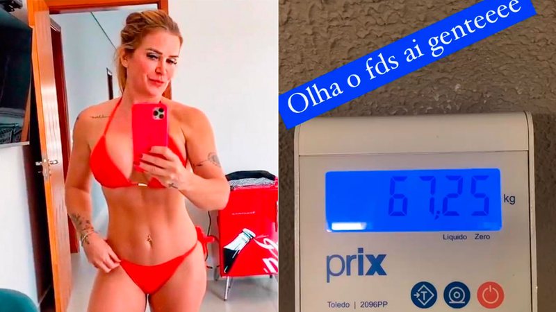 Viviane Tube mostrou peso real na balança e brincou com final de semana - Foto: Reprodução/ Instagram@viviane.tube
