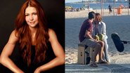 Atriz Letícia Augustin grava com Bruno Gissoni em praia carioca e cena de beijo viraliza - Divulgação
