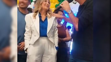 Eduardo Paes e Antonia Fontenelle defenderam união política durante convenção do PSDB em São João de Meriti. - Reprodução Instagram