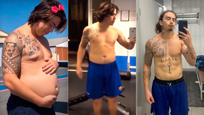 Whindersson Nunes mostrou antes e depois de eliminar 32 quilos - Foto: reprodução/ Instagram@whinderssonnunes