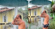 Zé Felipe tomou banho de sunga e tamanho de ducha surpreendeu seguidores - Foto: Reprodução/ Instagram