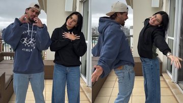 Ana Castela e Zé Felipe mostram dancinha e fãs cobram beijo