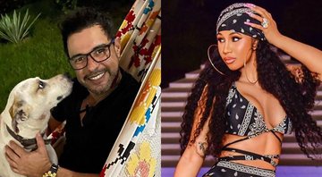 "Toparia uma parceria", diz Zezé di Camargo ao reagir a vídeo de Cardi B cantando sua música - Foto: Reprodução / Instagram
