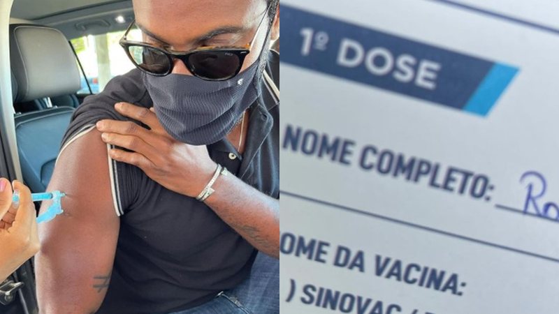 Rafael Zulu recebeu a primeira dose do imunizante na manhã desta quarta-feira (14/07) - Foto: Reprodução / Instagram @rafaelzulu