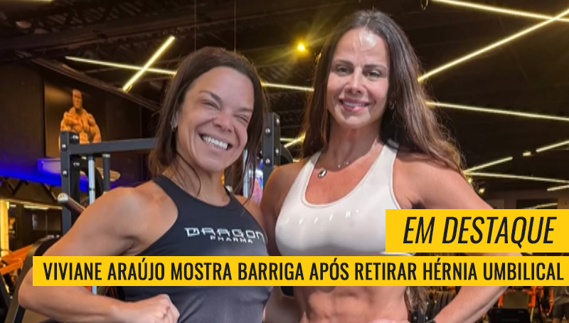Viviane Araújo mostra barriga após retirar hérnia