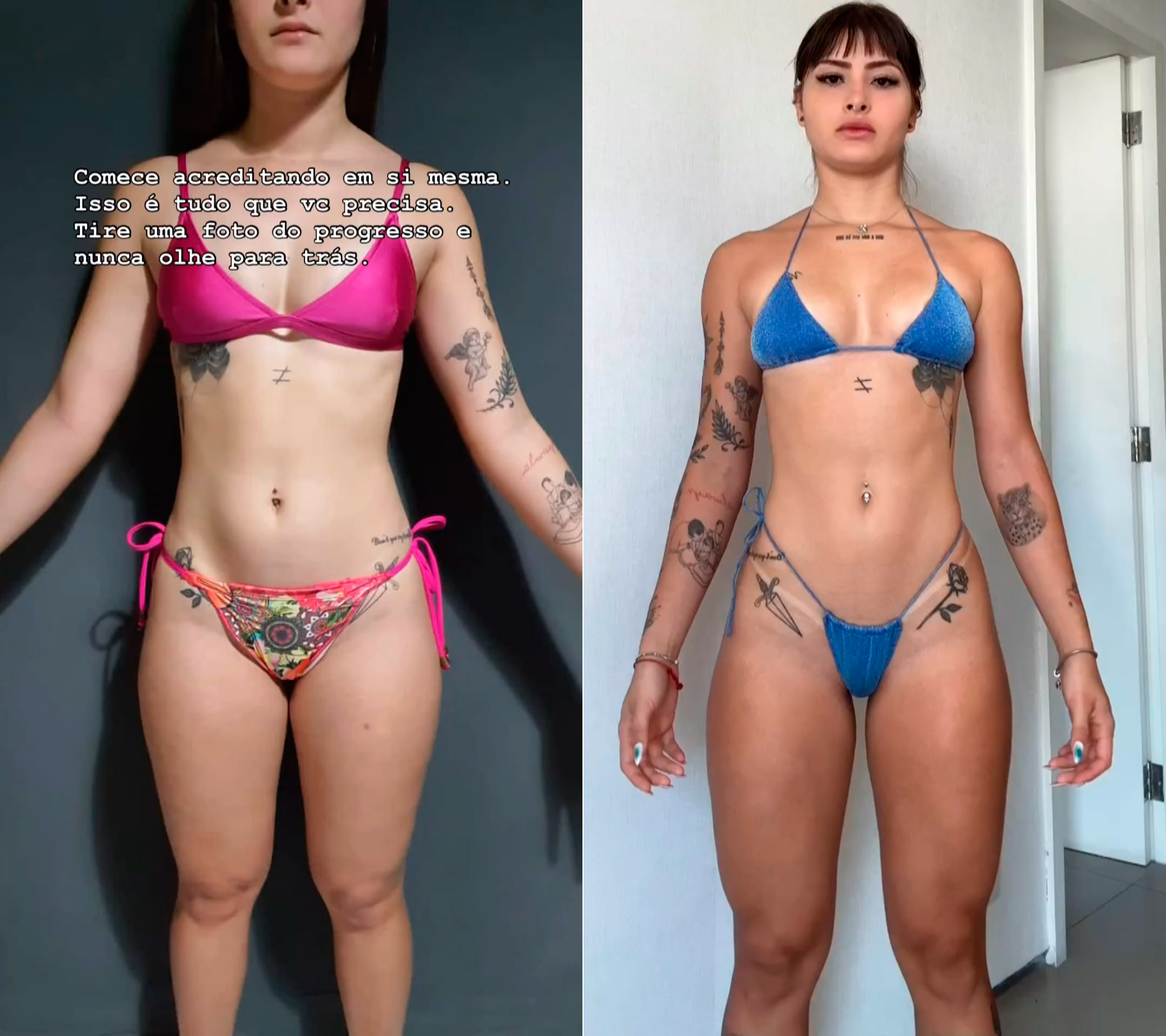 Agatha Sá mostrou evolução do corpo em quatro anos - Foto: Reprodução/ @agathasa