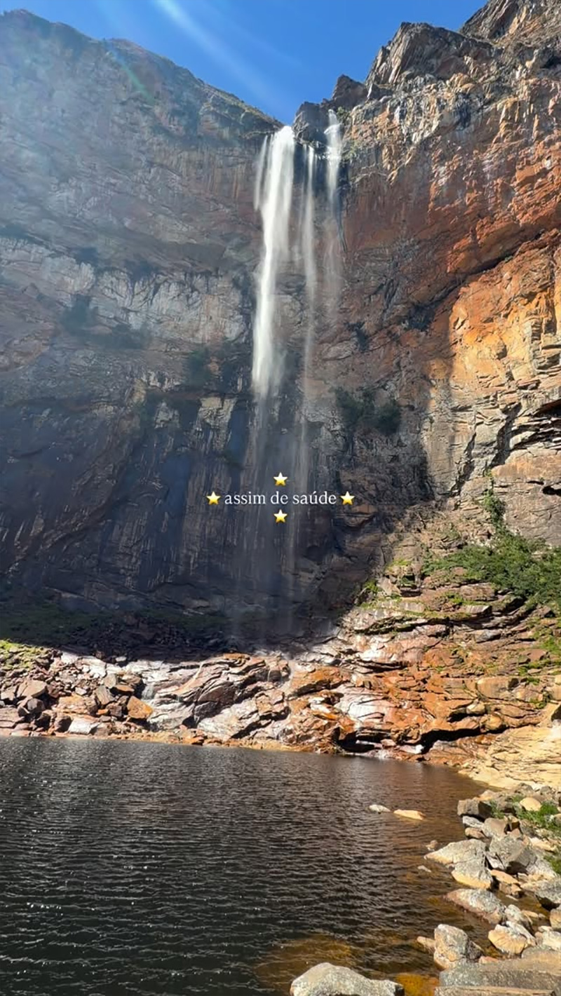 Ana Clara Winter mostrou passeio à cachoeira com o namorado - Foto: Reprodução/ Instagram@anaclarawinter