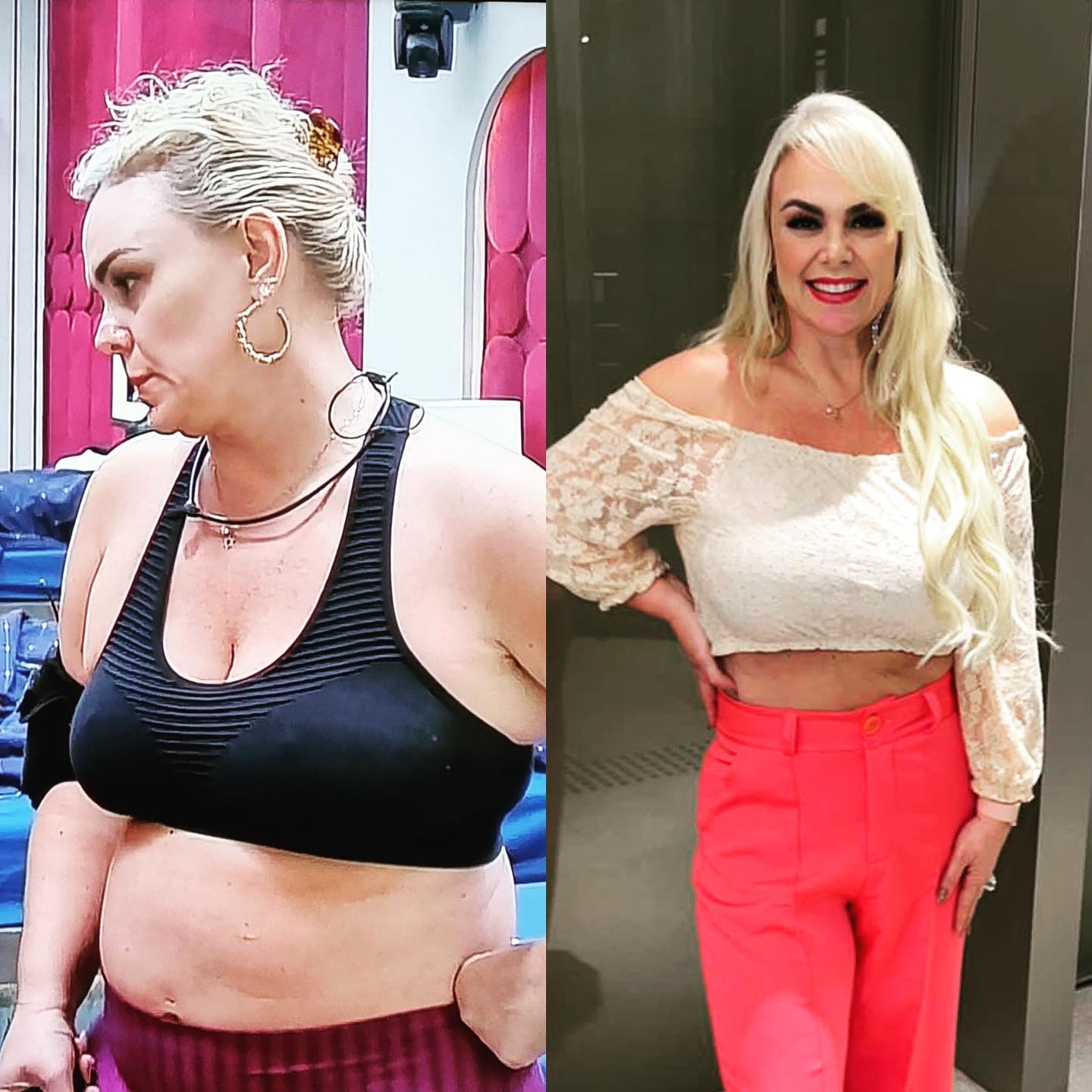 Ana Paula Almeida mostrou antes e depois de eliminar 14,3 kg