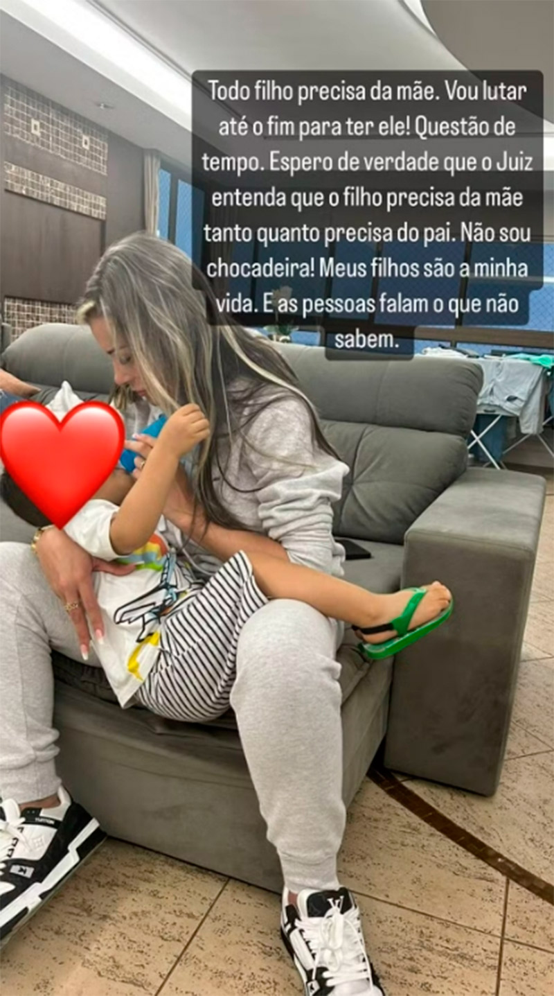 Andressa Urach está brigando pela guarda do filho - Foto: Reprodução/ Instagram@andressaurachoficial