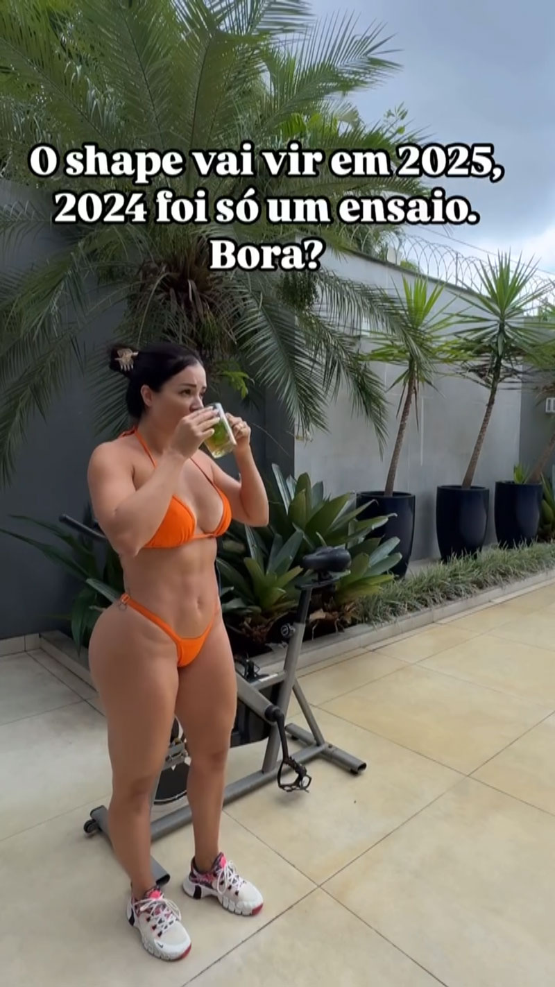 Aryane Steinkopf mostrou treino de biquíni para incentivar seguidores - Foto: Reprodução/ Instagram@aryoficial