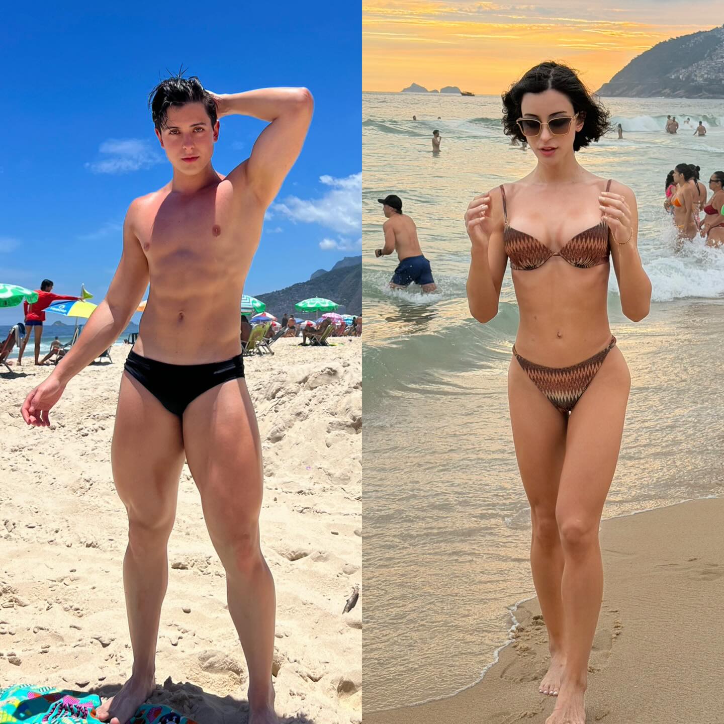 Bella Longuinho mostrou antes e depois de sua transição de gênero - Foto: Reprodução/ Instagram@bella_longuinho