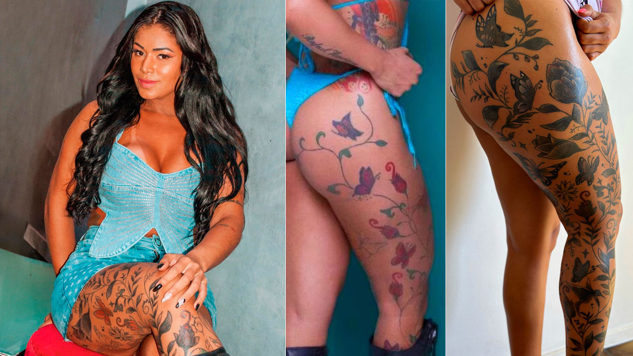 Cenapop · Finalista do Miss Bumbum mostra antes e depois de tatuagem  gigante na perna