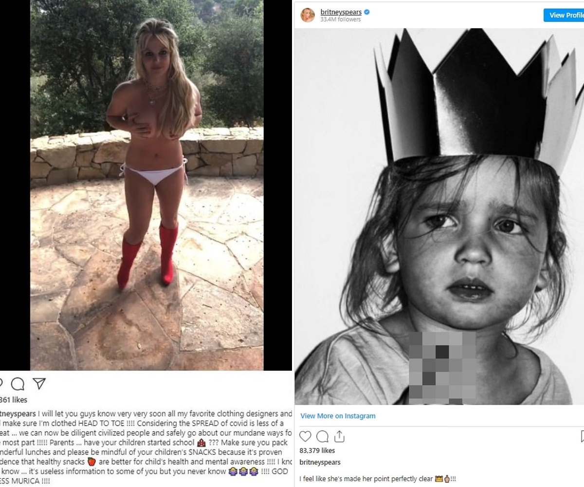 Britney Spears e as postagens deletadas - Foto: Reprodução/Instagram
