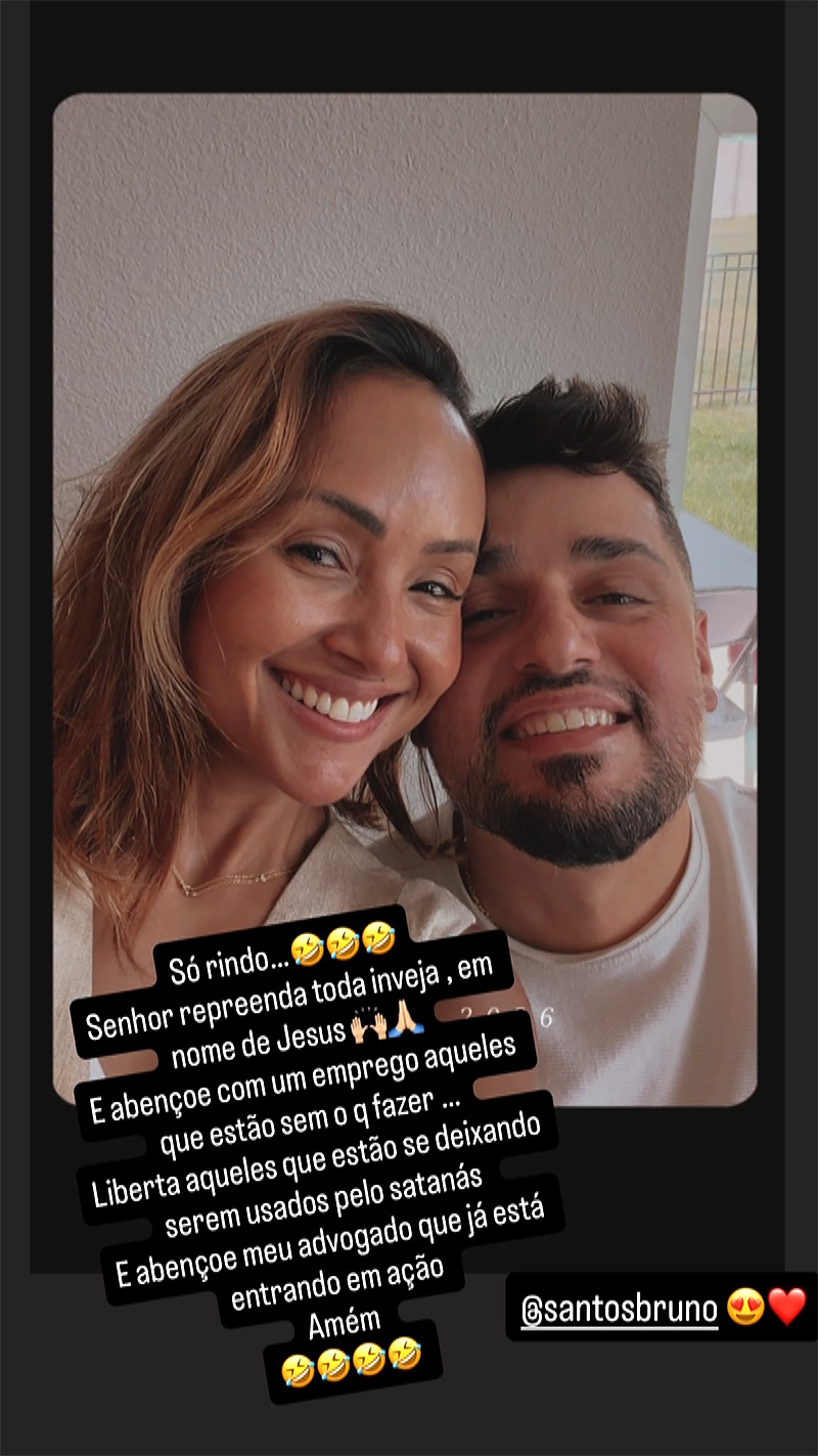 Bruna Karla negou crise no casamento com o músico Bruno Santos - Foto: Reprodução/ Instagram@brunakarla