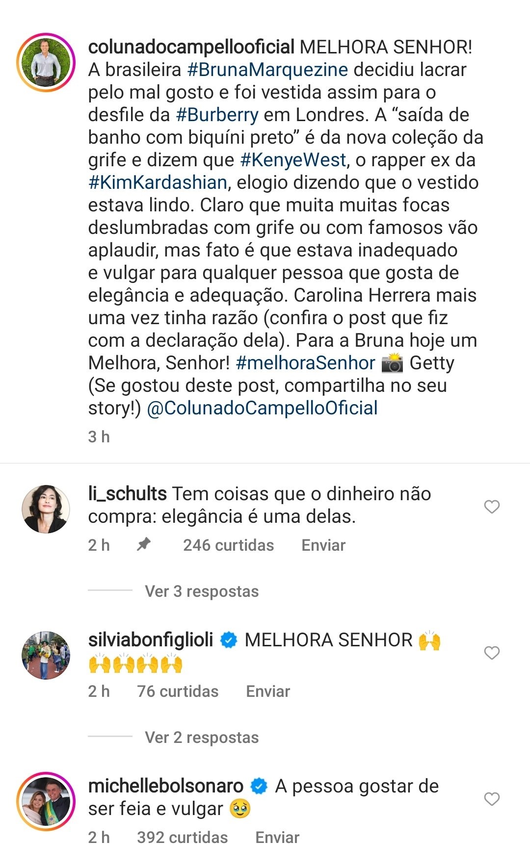 Postagem do jornalista foi apagada após a polêmica - Foto: Instagram