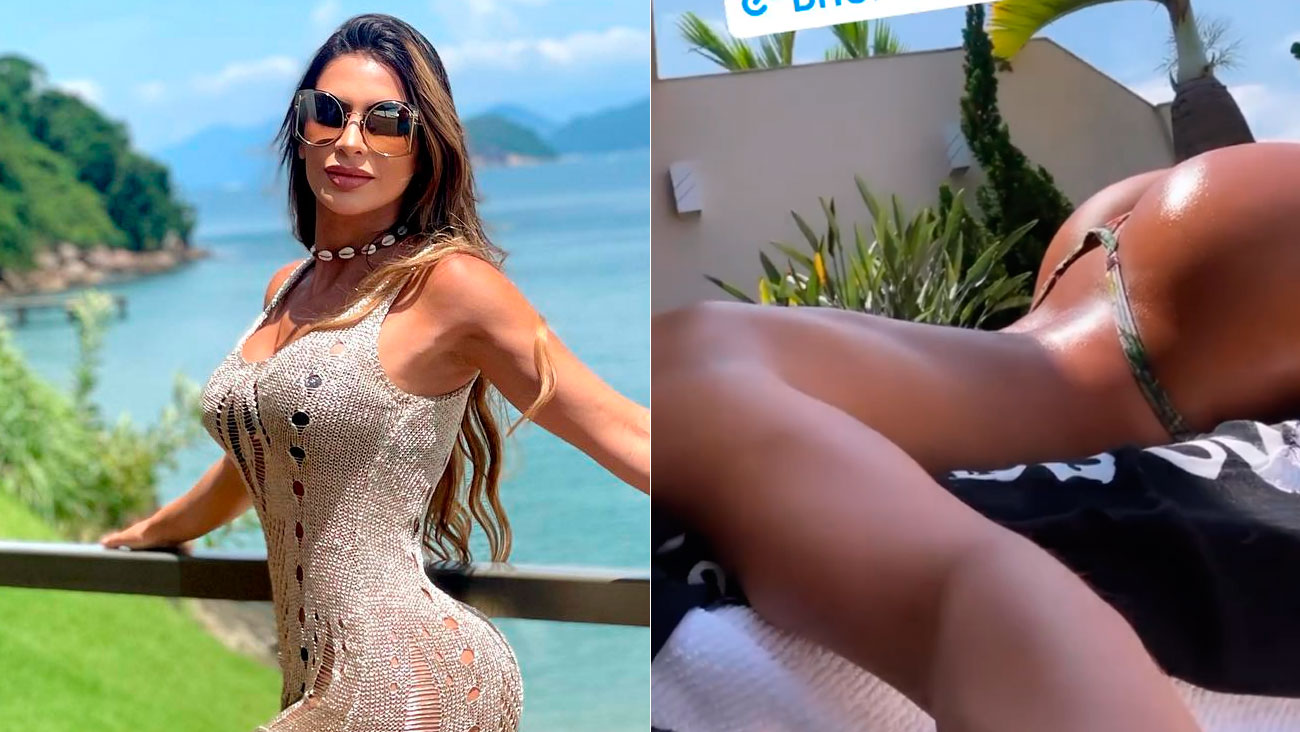 Cenapop · Clara Brasil exibe “bumbum dos sonhos” durante bronzeado de  topless