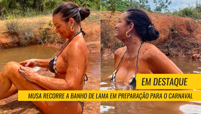 Carmen Reis banho de lama