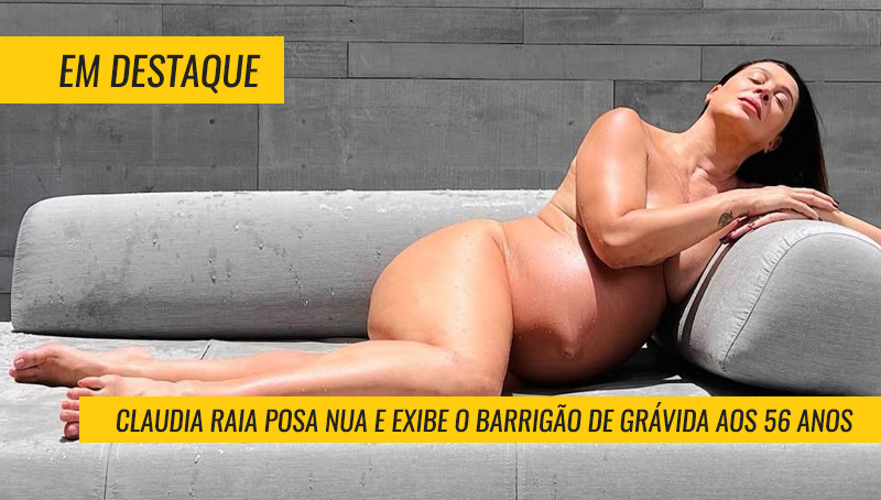 Claudia Raia exibe barriga de grávida aos 56 anos