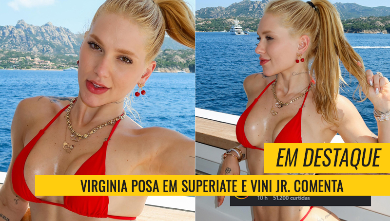 Virginia posa de biquíni