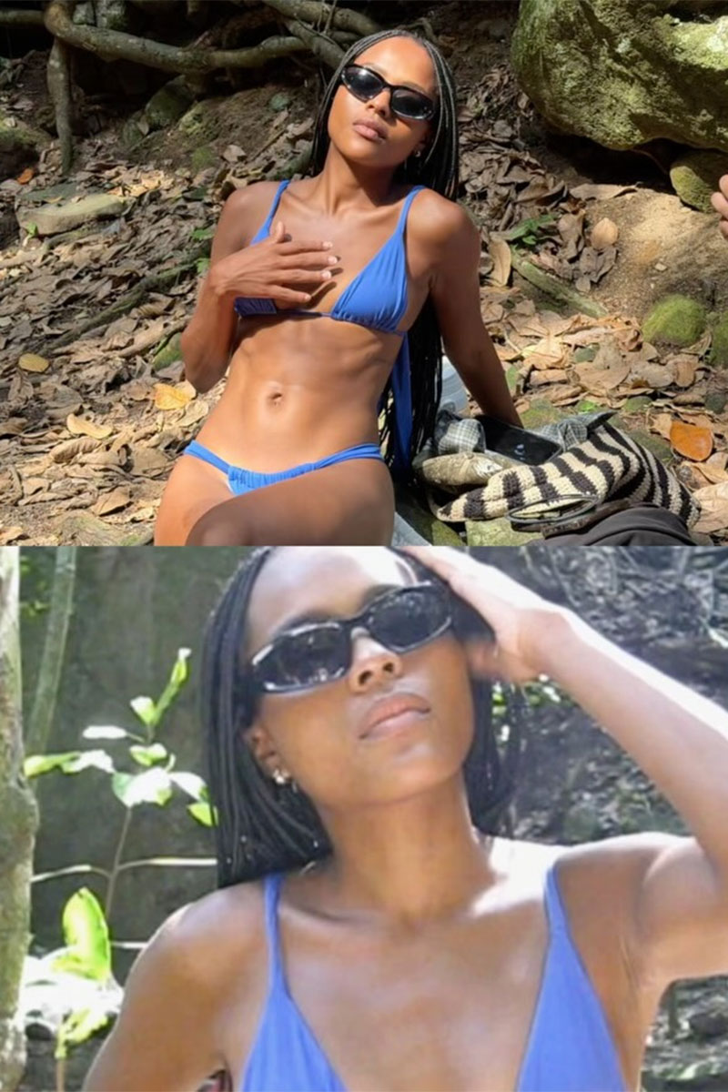 Duda Santos aproveitou folga na novela para curtir cachoeira - Foto: Reprodução/ Instagram@dudasantossd