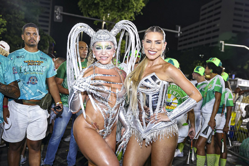 Erika Schneider em ensaio técnico da Mocidade na Sapucaí - Foto: Anderson Bordê/ Divulgação