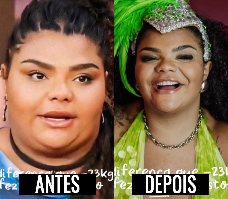 Flora Cruz mostrou antes e depois de perder 23 kg - Foto: Reprodução/ Instagram@floracruzoficial