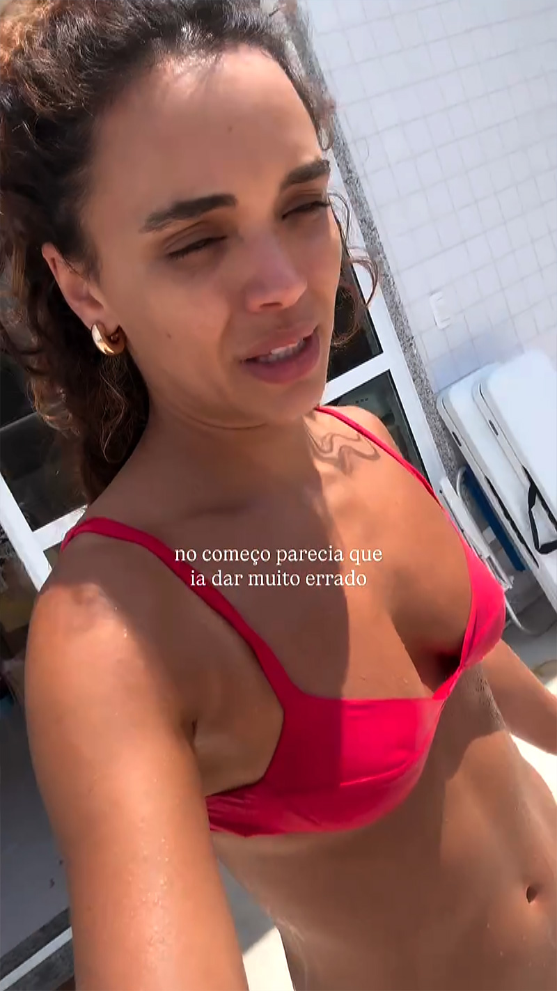 Giovana Cordeiro rebateu após vídeos reformando móvel de biquíni - Foto: Reprodução/ Instagram@cordeirogi