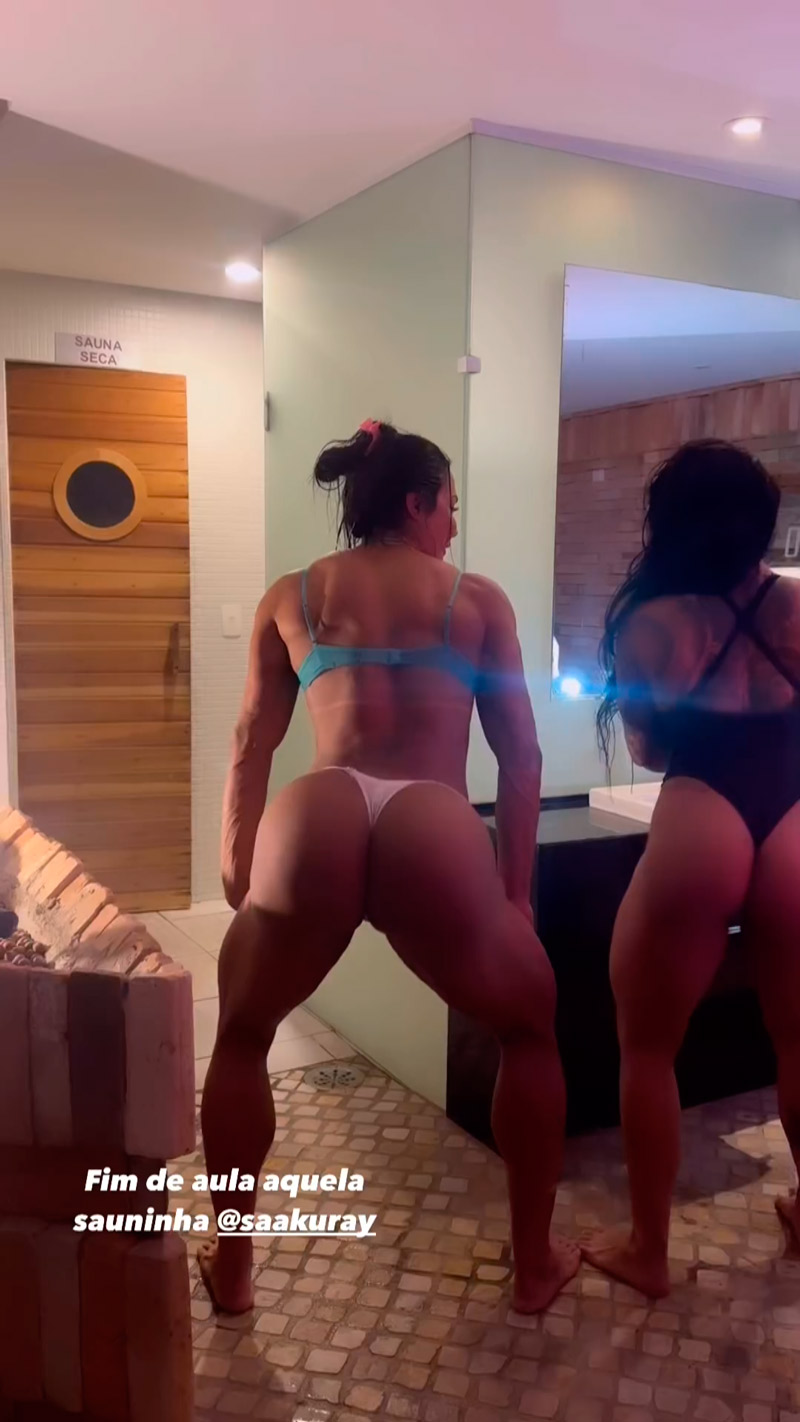 Cenapop · Gracyanne Barbosa dança de lingerie com amiga antes de sauna:  veja o vídeo