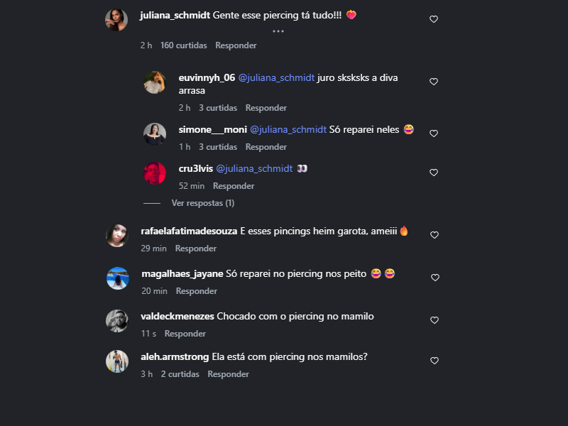 Gretchen chamou a atenção ao deixar evidente os piercings nos mamilos - Foto: Reprodução/ Instagram@mariagretchen