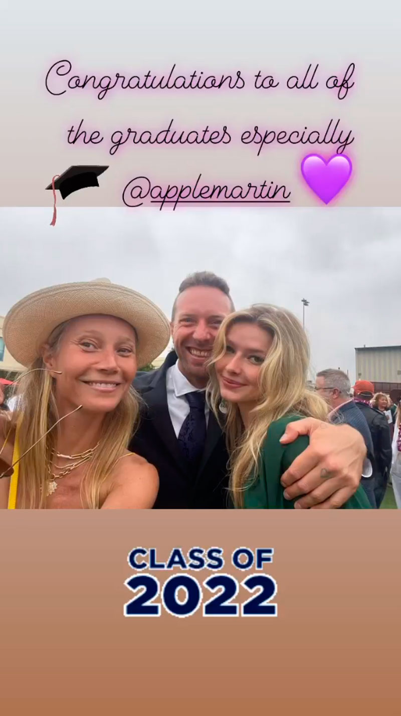 Gwyneth Paltrow homenageou a filha, Apple, no Instagram Stories