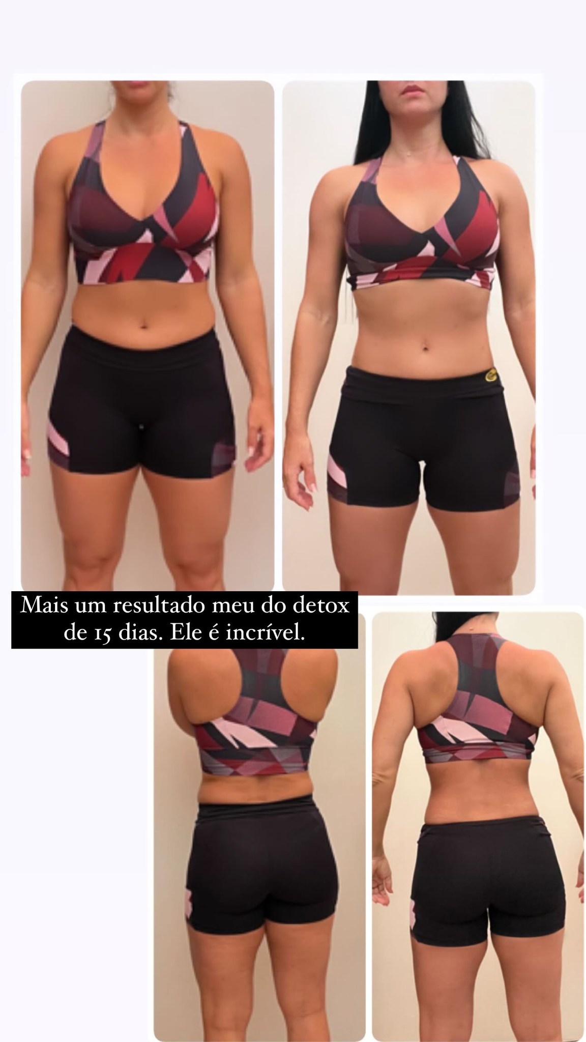 Graciele Lacerda mostrou antes e depois de detox de 15 dias - Foto: Foto: Reprodução/ Instagram@gracielelacerdaoficial