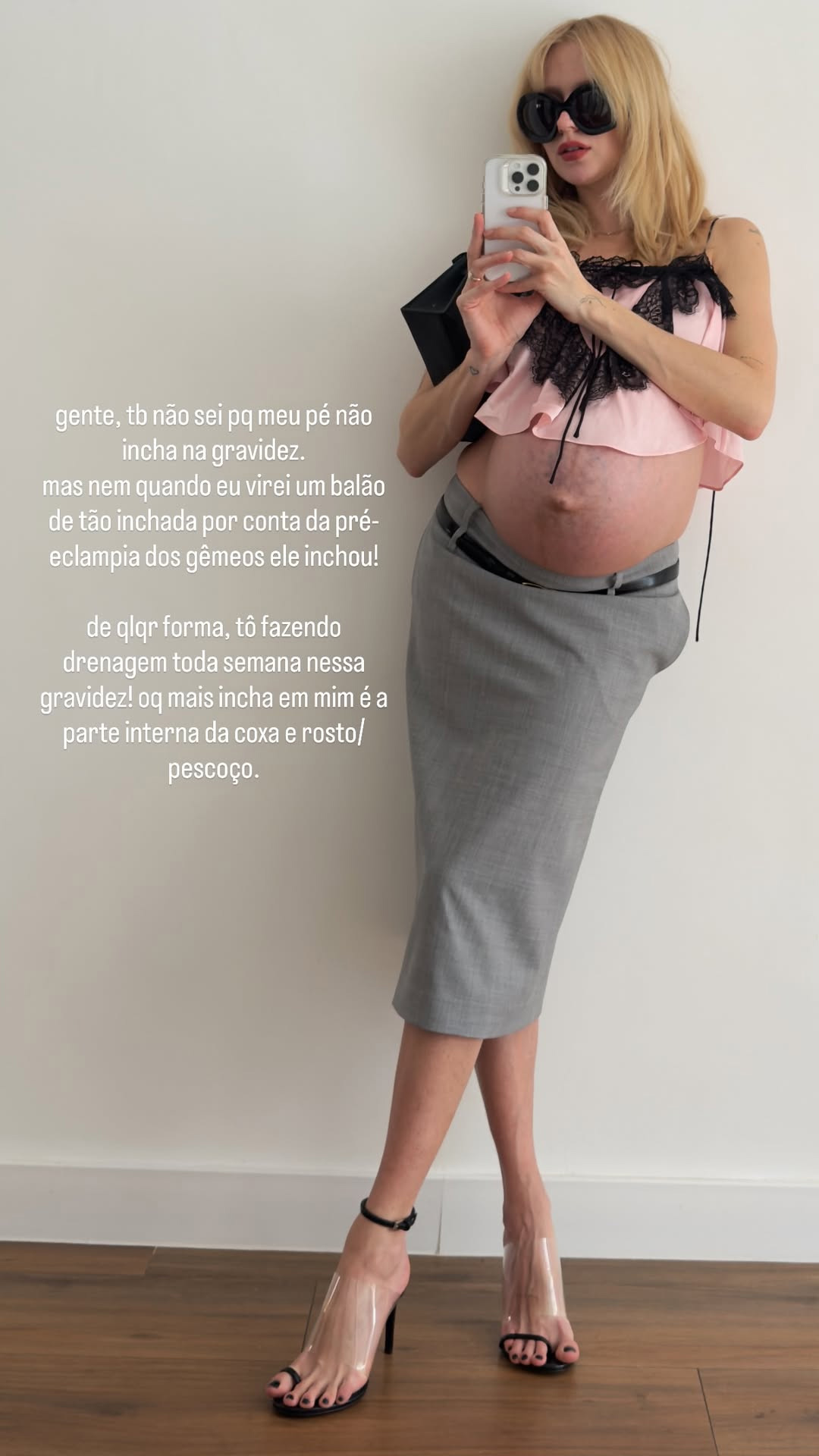 Isabella Scherer surpreendeu ao mostrar o tamanho da barriga - Foto: Reprodução/ Instagram@isascherer