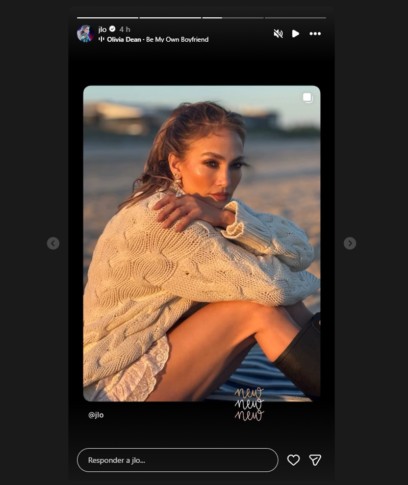 Jennifer Lopez postou fotos na praia com música sugestiva - Foto: Reprodução/ Instagram@jlo