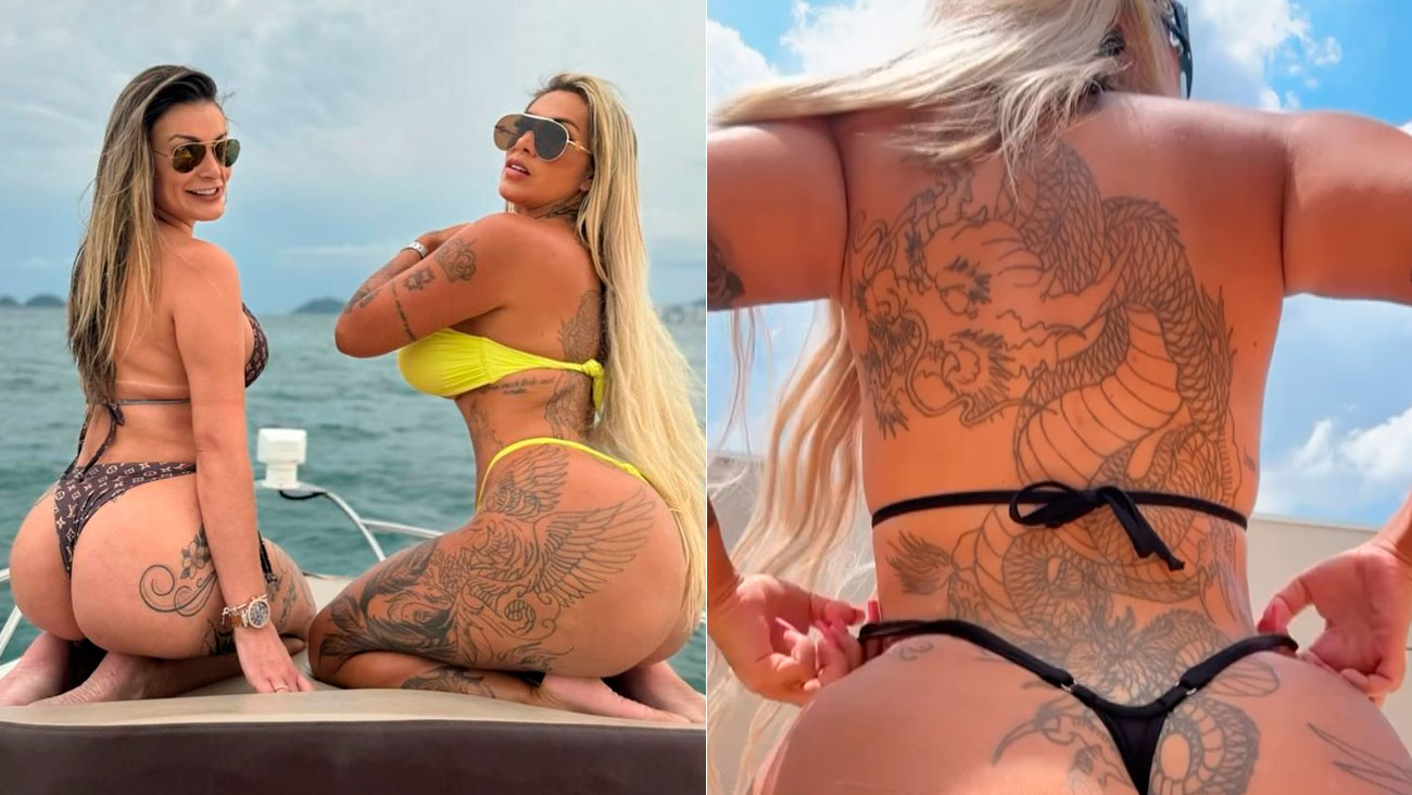 Cenapop · Affair de Andressa Urach posa de biquíni e exibe tatuagem gigante  nas costas