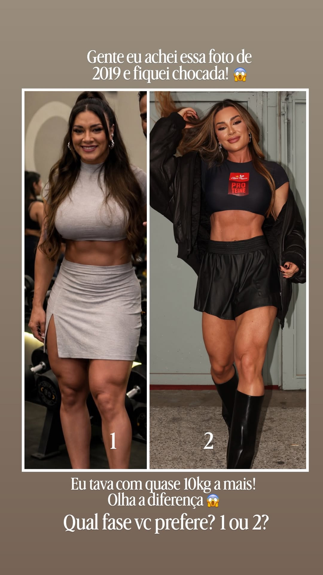 Juju Salimeni comparou fotos após perder 10 quilos - Foto: Reprodução/ Instagram@jujusalimeni