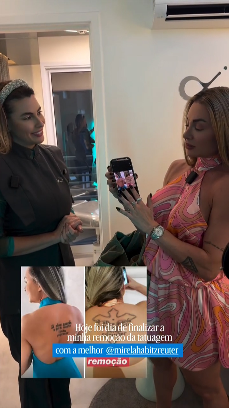 Juju Salimeni mostrou resultado de remoção de tatuagem em vídeo - Foto: Reprodução/ Instagram@jujusalimeni