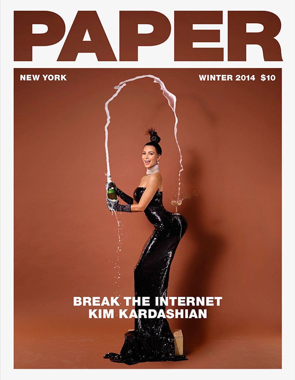 Kim Kardashian na icônica capa da Paper Magazine - Foto: Divulgação