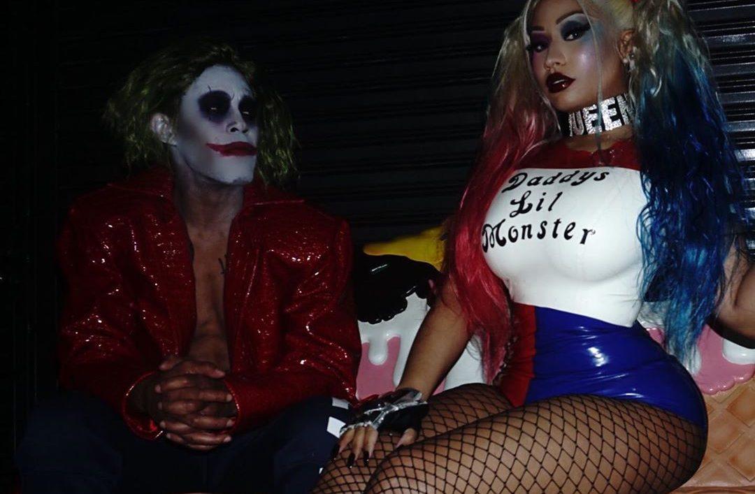 Nicki Minaj e Kenneth Petty se fantasiam de Arlequina e Coringa para o  Halloween