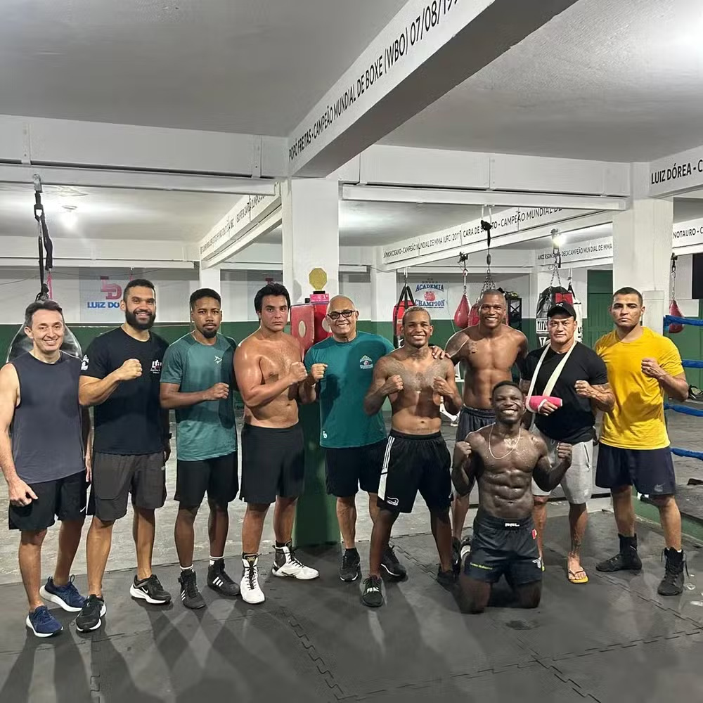 Marcelo Sangalo apareceu em aula de boxe com Popó e equipe - Foto: Reprodução/ Instagram