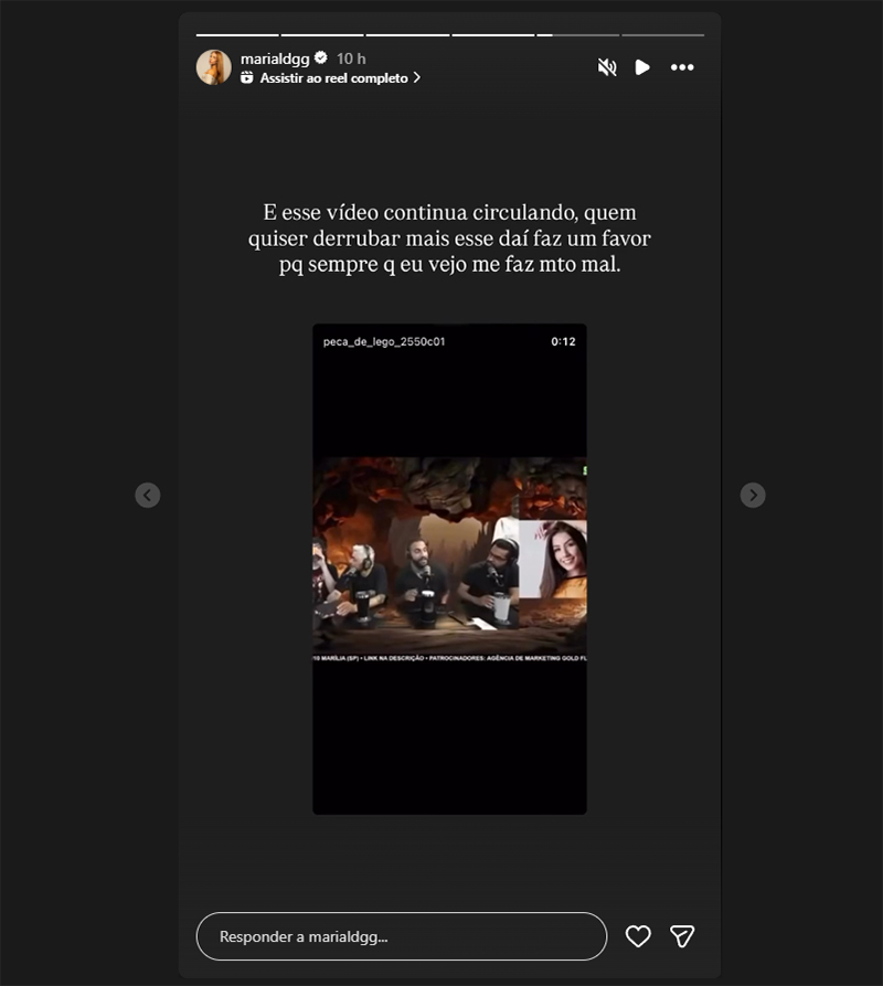Maria Lina pediu ajuda para derrubar vídeo que zomba da morte de seu filho - Foto: Reprodução/ Instagram@marialdgg