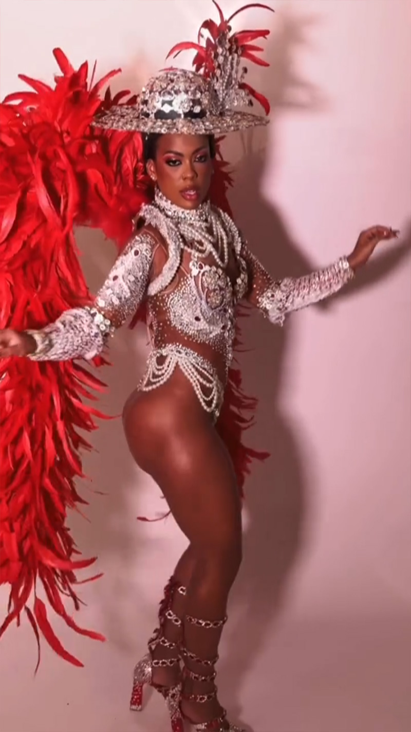 Marvvila contou que fez procedimento no bumbum antes de desfile na Sapucaí - Foto: Reprodução/ Instagram@gabrieltrindads
