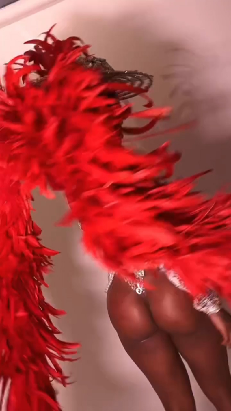 Marvvila contou que fez procedimento no bumbum antes de desfile na Sapucaí - Foto: Reprodução/ Instagram@gabrieltrindads