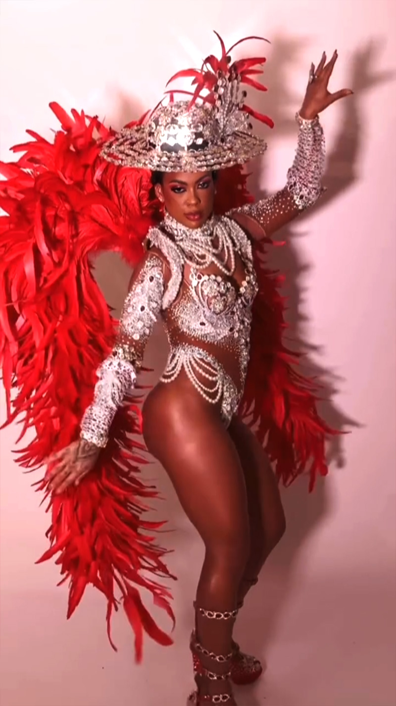 Marvvila contou que fez procedimento no bumbum antes de desfile na Sapucaí - Foto: Reprodução/ Instagram@gabrieltrindads